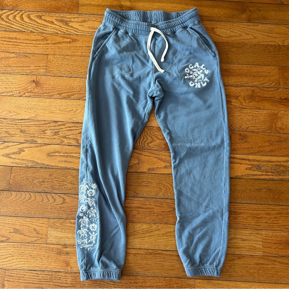 NEW Locals Only LI Turtle Clam Shell Lightweight Beach Sweatpants Blue Small